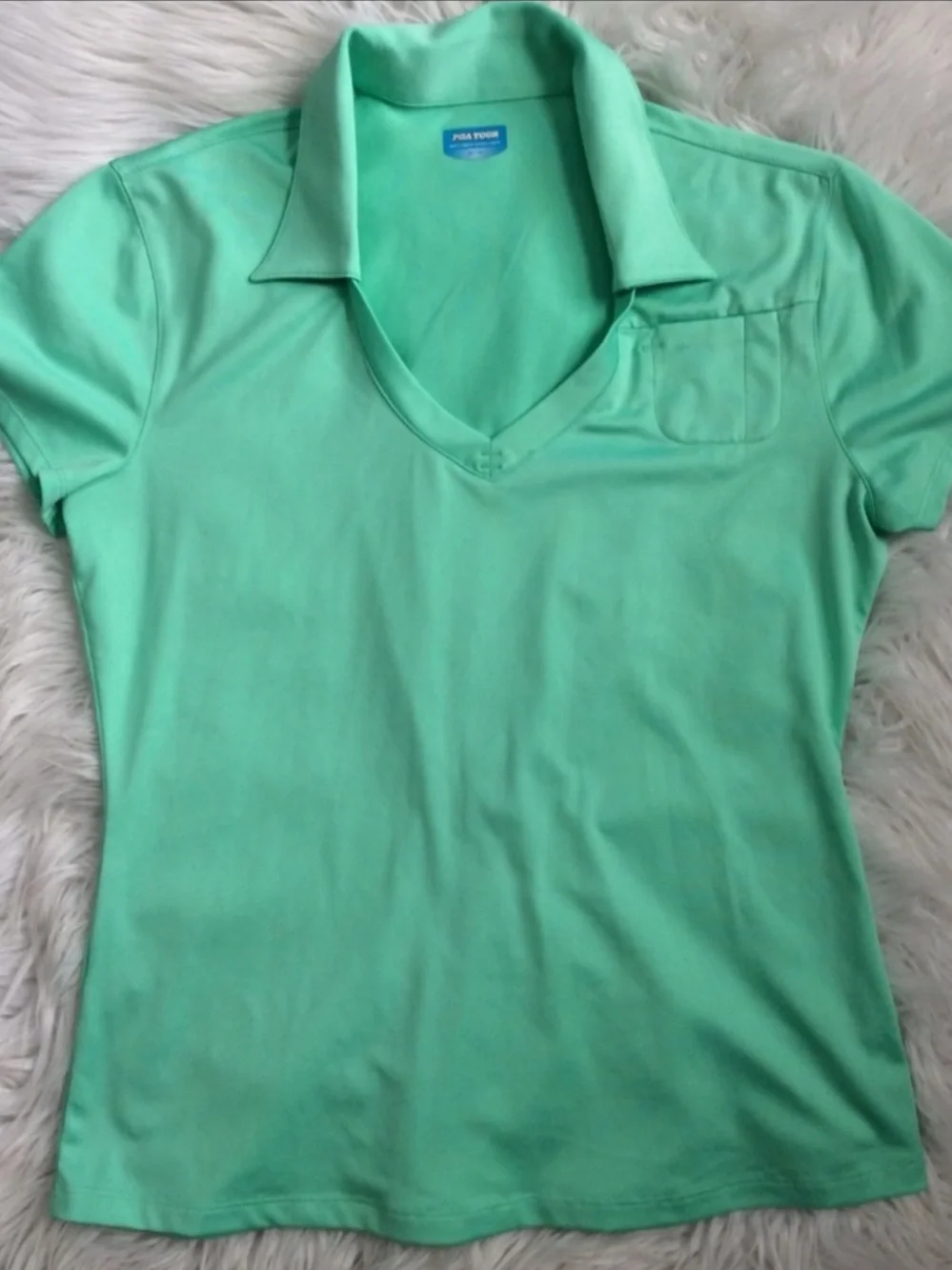 NWOT PGA Tour Ruched Back Golf Polo